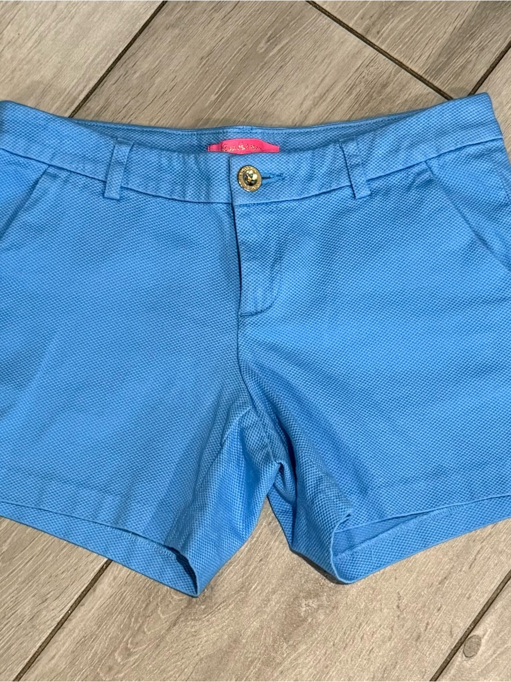 Lilly Pulitzer Bright Sky Blue Textured Bermuda Shorts